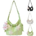 thumbnail image 1 of Y2K Corduroy Shoulder Bag Women, Cute Tote Bag Large Crossbody Bag for Office Work Travel Shopping, 1 of 5