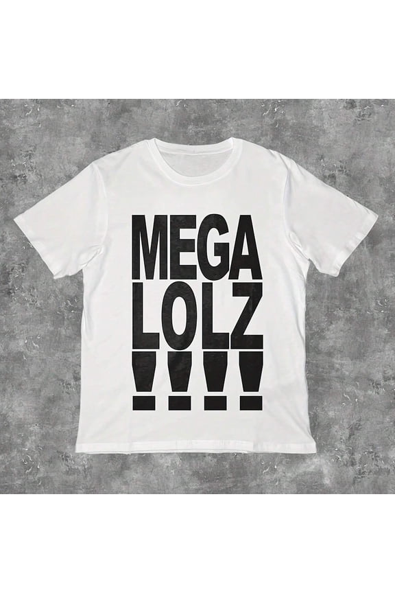 Y2K Emo Scene T-S1Hirt Scene Band S1Hirt MEGA LOLZ Funny Graphic Text Y2K Goth Streetwear S1Hirt