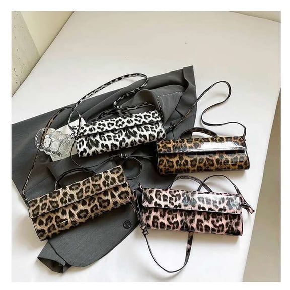 Y2K Evening Bags New Leopard Print Underarm Korean Fashion Trend Shoulder Willow Rivet 2024 Women's Bag