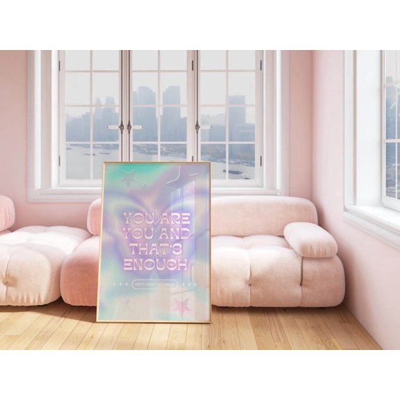 Y2K For Teens Motivational Trendy Aesthetic Aura College Poster, Distinctive Inspirational Theme For Home, Bedroom And Office Decor