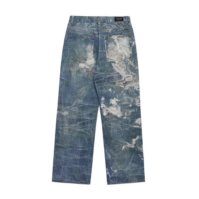 Casual Street Daily Patchwork Zipper Loose High Waist Type A Bottoms Casual Street Daily Patchwork Zipper Loose High Waist Type A Bottoms