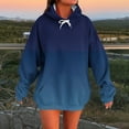 thumbnail image 1 of Y2K Hoodies for Women Gradient Oversized Drawstring Sweatshirts Long Sleeve Pullover Hooded Warm Workout Clothes Dressy Casual Sweat Shirts with Kangaroo Pocket, 1 of 5