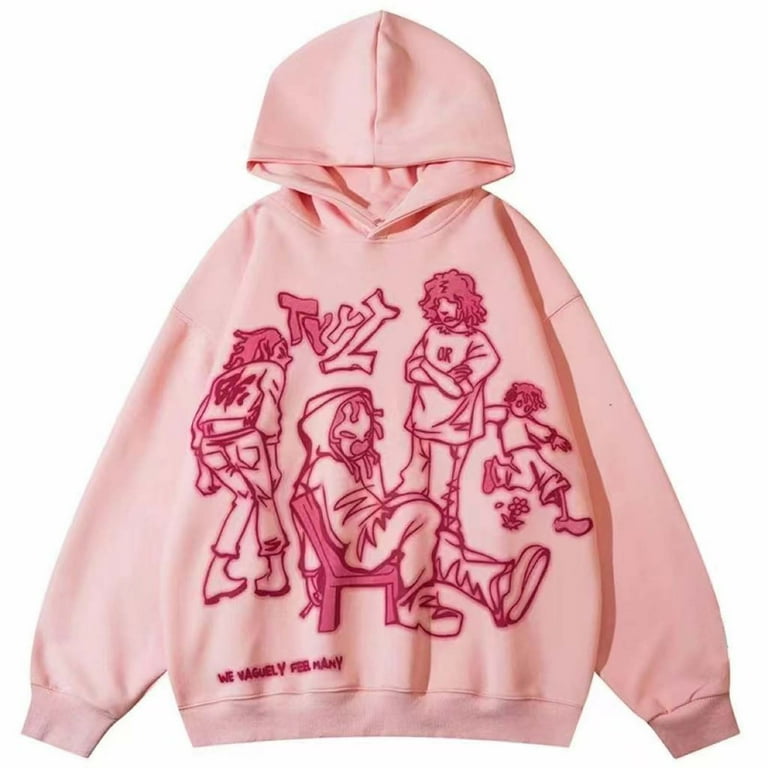 Y2K Hoodies for Women Men Unisex Cartoon Graphic Hoodie Jacket Aesthetic  Harajuku Oversized Sweatshirt Streetwear