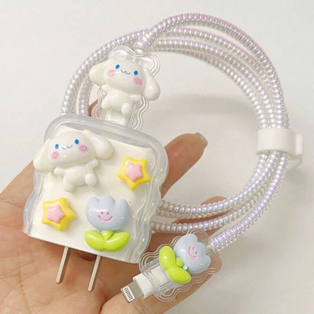 Y2K Kawaii Hellokittys Pochacco Cable Protector for Iphone 20W Charger