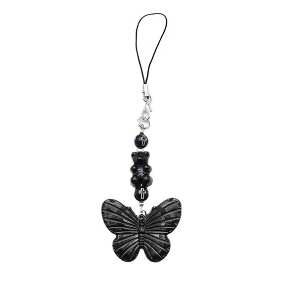Y2K Keys Chain Butterfly Bear Phone Pendant Keychains Party Gift Eye-Catching Accessories Perfect for Teen Girls Women