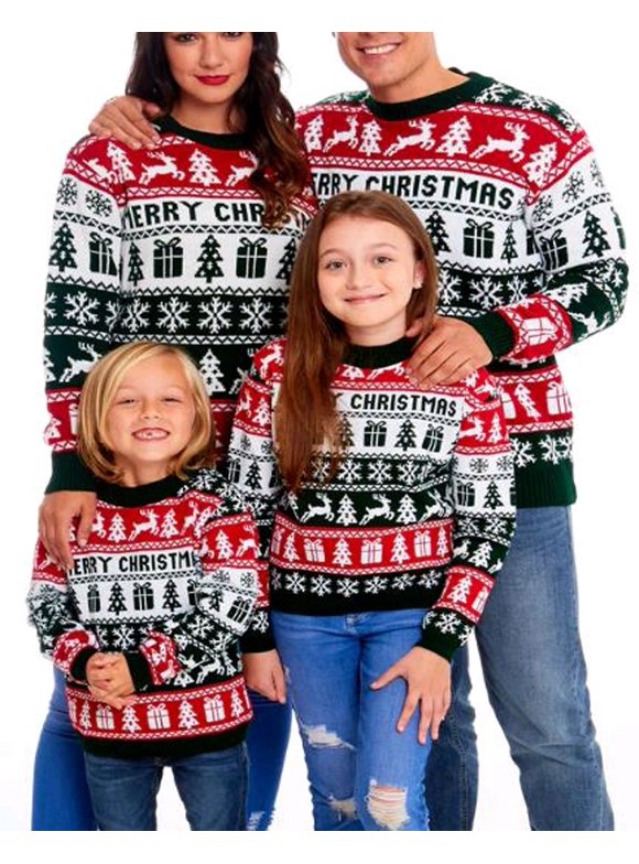 Matching Christmas Sweaters Family