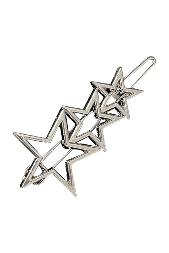 Y2K Metal Star Hair Clip, Hollow Five Pointed Barrette for Women, Hot Girl Style