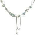 thumbnail image 1 of Y2K Moonlight Stone Pendant Silver Chain Necklace, 1 of 4
