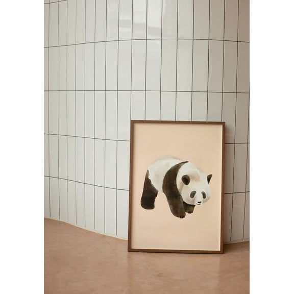 Y2K Panda In Black And Beige Animal Bedroom Art Poster| Wall Decor| Posters| Home Decor| Trendy Wall Art, Unframed Poster Size 24x36