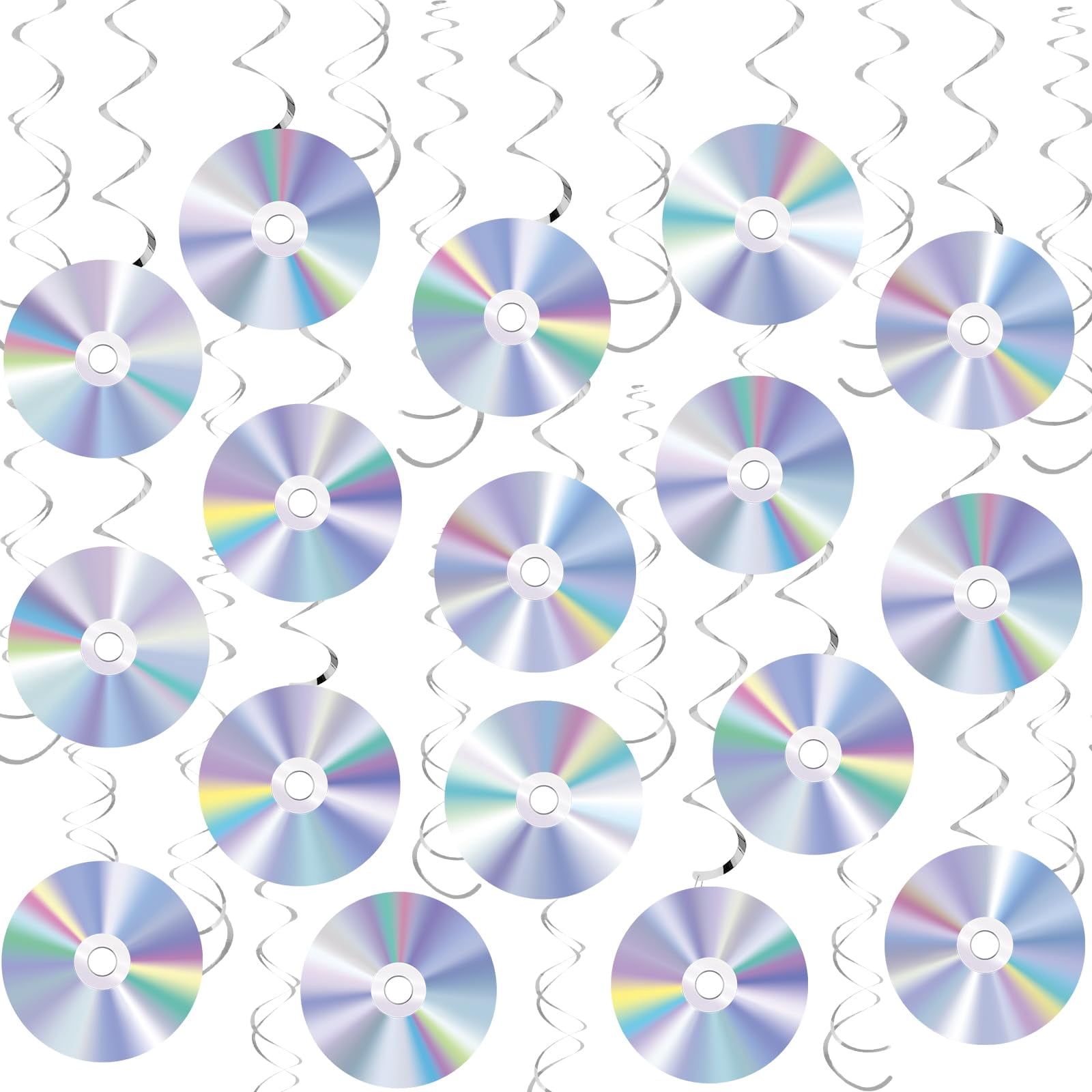Y2K Party Decorations 90s 2000s CD Hanging Swirls 60 Pc Set - Walmart.com