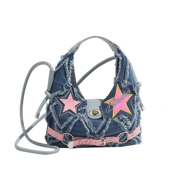 Y2K Purse Punk Style Cute Small Shoulder Bag, Clutch Purse with Zipper Closure, Y2K Mini Handbag for Women Girl