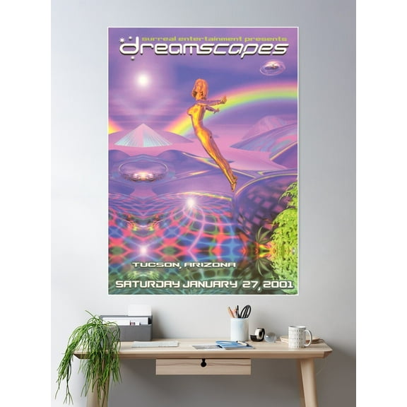 Y2K Rave Flyer Poster Wall Art, Modern Wall Decor For Living Room Bedroom, 8x12 UNFRAMED