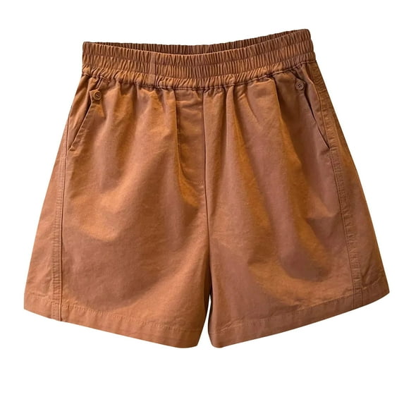 Y2K Retro Sweat Shorts High Waist Chino Shorts Comfy Stretch Twill Shorts for Women