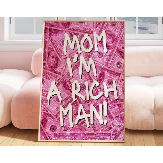 Y2K Room Decor Aesthetic Wall Art, Inspirational Quote Print Y2K Poster Mcbling Room Decor For Teens, Dorm Wall Art Trendy Trashy Y2K Decor Wall Art, Modern Wall Decor, 12x18 UNFRAMED