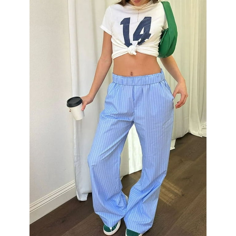 Y2K Striped Low Waist Wide Leg Pants Women Old Money Style Streetwear Fashion Baggy Trousers Office Elegant Suit Pants 2024 - Walmart.com Y2K Striped Low Waist Wide Leg Pants Women Old Money Style Streetwear Fashion Baggy Trousers Office Elegant Suit Pants 2024 - Walmart.com