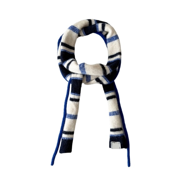 Y2K Striped Scarf for Women Vintage Fall and Winter Gothic Grunge Scarf 2000s Streetwear Accessories Scarves