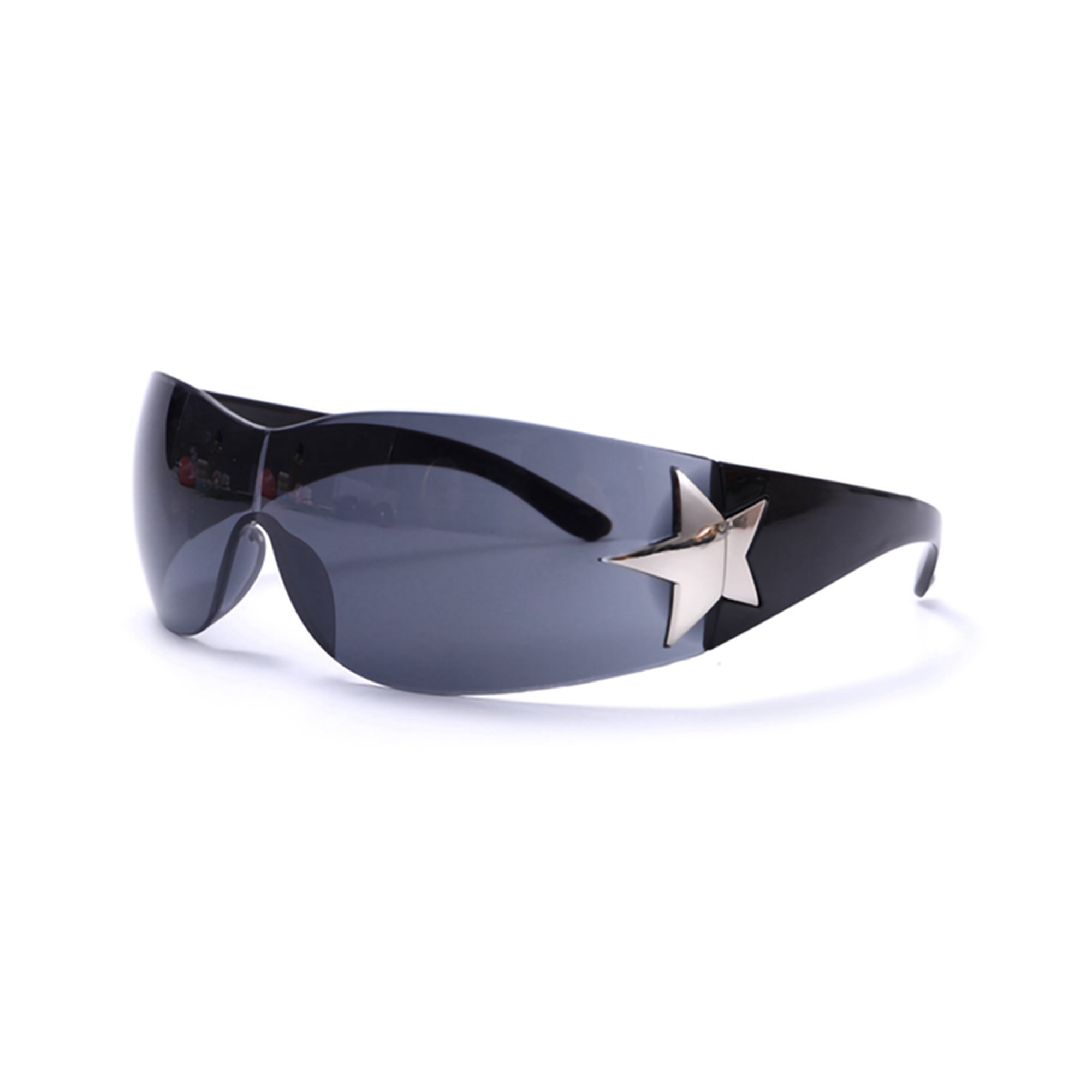 Rimless One Piece five-pointed Star Pilot Sunglasses for Women