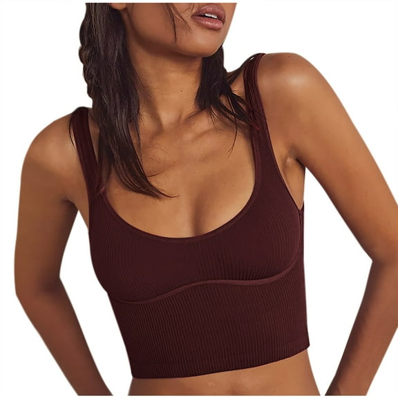 Y2K Tank Top Sevevn Women's Fashion Casual Spring Summer Solid Color Camisoles Round-Neck Camisoles Compression Tank Tops For Women