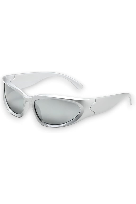 Y2K Wrap Around Sunglasses Black Shades Sporty Glasses Cyber Aesthetic Eyewear Women Men Rave Party