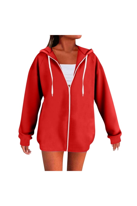 Y2K Zip-Up Hoodie – Effortless Oversized Edge