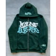 thumbnail image 1 of Y2K Zip Up Hoodie Harajuku Men Letter Graphic Printing Oversized Hoodie Sweatshirt Punk Rock Gothic Clothes Tops Streetwear, 1 of 6