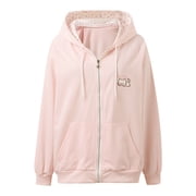 Y2K Zip Up Hoodies for Women Jojifuku Cutecore Kawaii Clothes Long Sleeves Tops Graphic Cutecore Shoujo Clothes