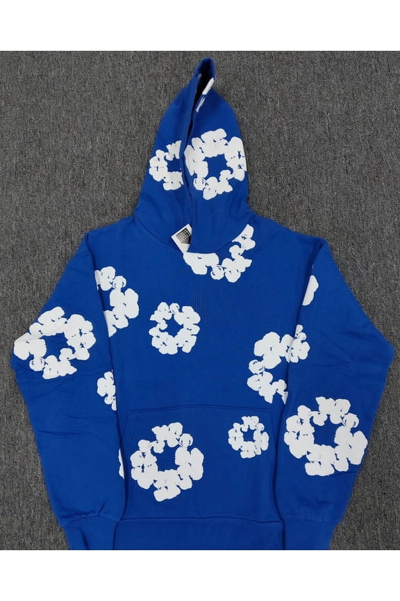 Y2K unisex foam printed hoodie, loose and oversized street retro Y2K unisex pullover, Gothic street couple hoodie