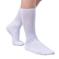 thumbnail image 1 of Y2Y2 Extra Wide Diabetic Socks, Non-Binding Edema Non Slip Hospital Socks, Shoe Size 7-12, 2 Pairs White, 1 of 8