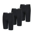 thumbnail image 1 of Y2Y2 Men's Cotton Stretch Boxer Briefs Long Leg Underwear 3-Pack Black 2XL 44"-46" Big and Tall, 1 of 7