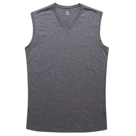 Y2Y2 Men's Sleeveless V-Neck T-Shirt Charcoal Heather 4XL 58"-60" Big and Tall