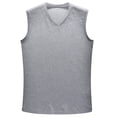 thumbnail image 1 of Y2Y2 Men's Sleeveless V-Neck T-Shirt Gray L 42"-44", 1 of 4