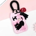 thumbnail image 1 of Y2k Acrylic Photocard Holder Cartoon Cat Card Holder Bank Business Work ID Badge Holder Student Bus Card Protection Case with Neck Strap Pendant, 1 of 9