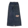 thumbnail image 1 of Y2k Aesthetic Vintage Straight Baggy Letter Print Women Man Jeans High Street Casual Trousers Gothic Style Denim Wide Leg Pants, 1 of 7