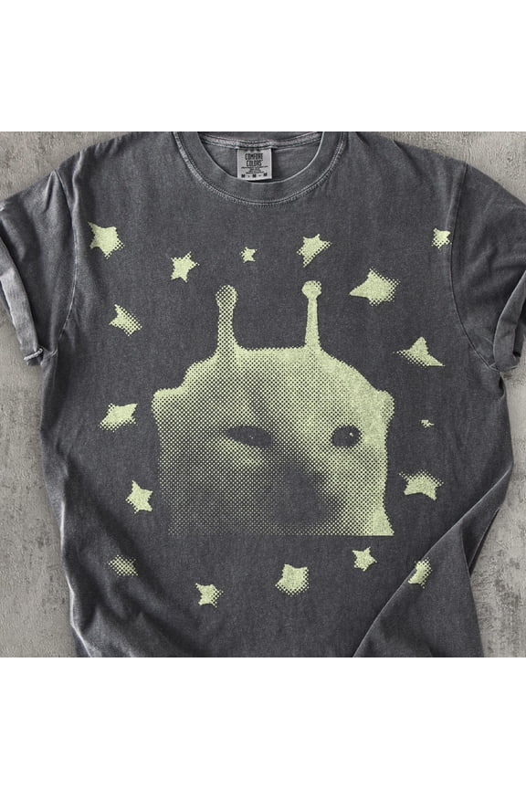 Y2k Alien Cat meme Tshirt Funny Kitten Shirt Graphic Tee Weird Cats Tshirt 90s Retro Cloth