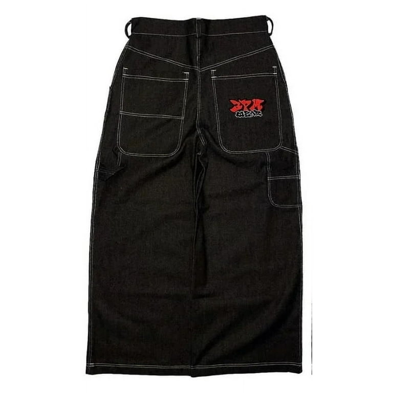 Y2k American High Street Hip Hop Skull Embroidered Jeans Men