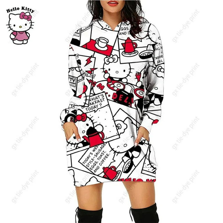 Online Goth hello kitty Hoodie