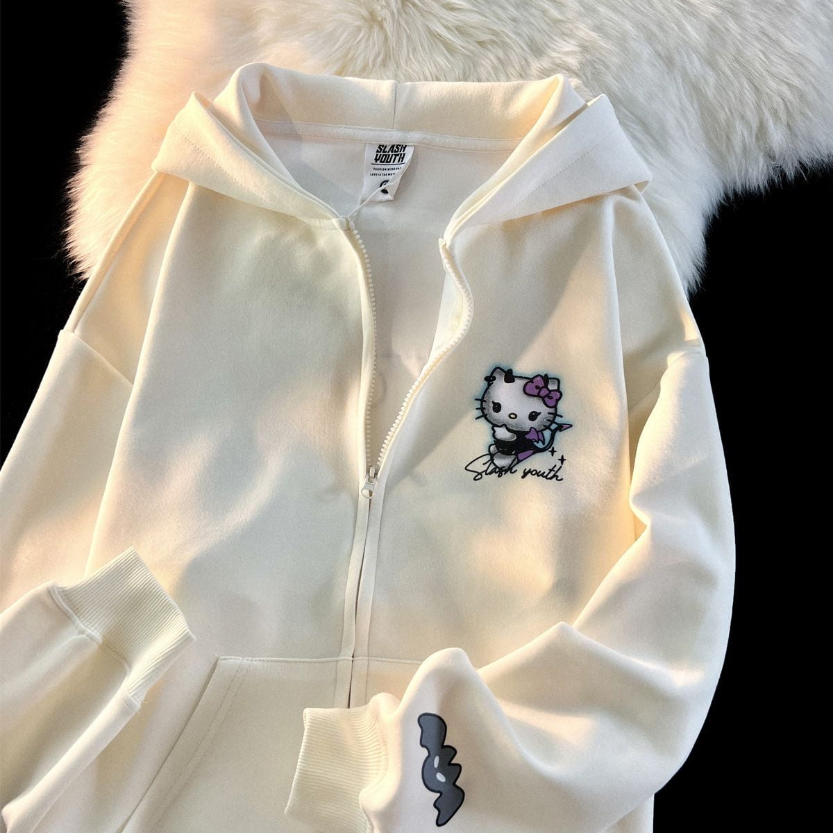 Y2k Halloween Style Hello Kitty Skull Hoodie Tops Women Sanrio American High Street Couples Cardigan Coat Gothic Cosplay Clothes Y2k Halloween Style Hello Kitty Skull Hoodie Tops Women Sanrio American High Street Couples Cardigan Coat Gothic Cosplay Clothes