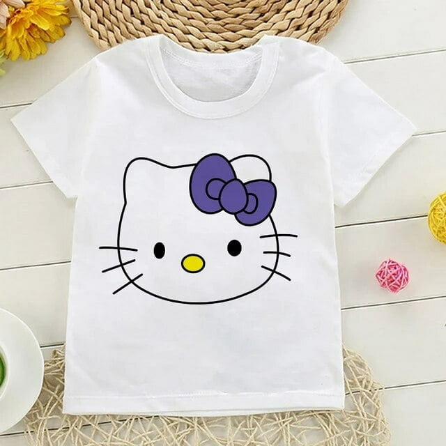 Y2k Hello Kitty Children‘s T-shirt Kawaii T Shirt Sanrio Anime Cartoon ...