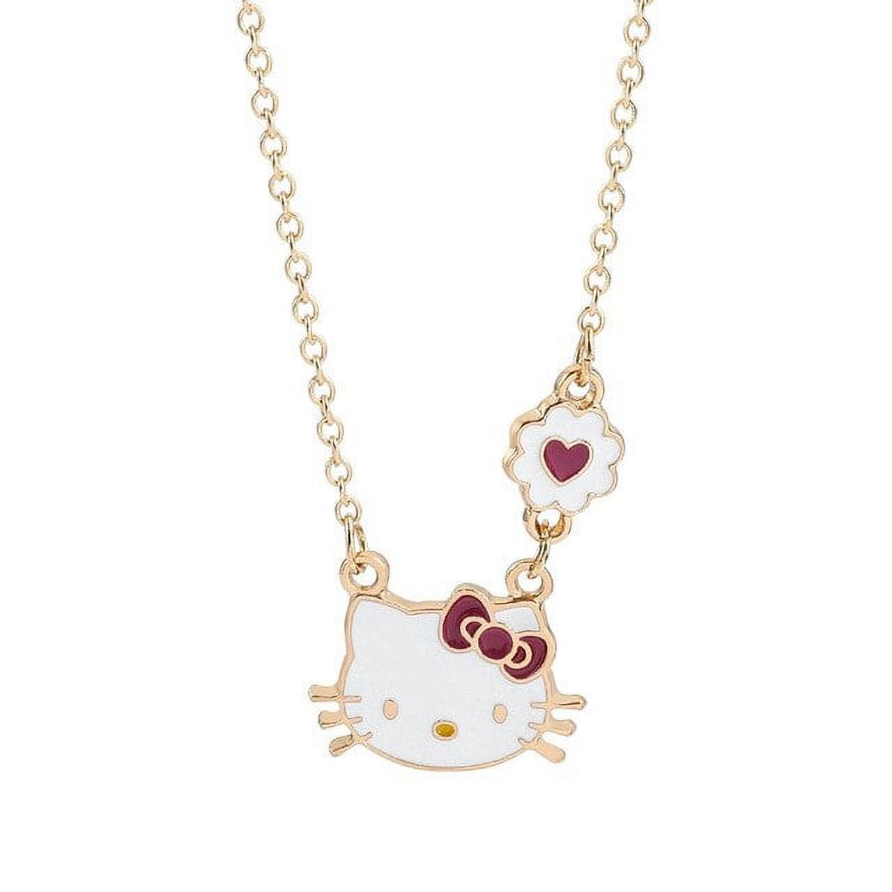 Hello Kitty Face Sanrio Necklace 16 Chain with 2 Extension – Crazy  Awesome Socks