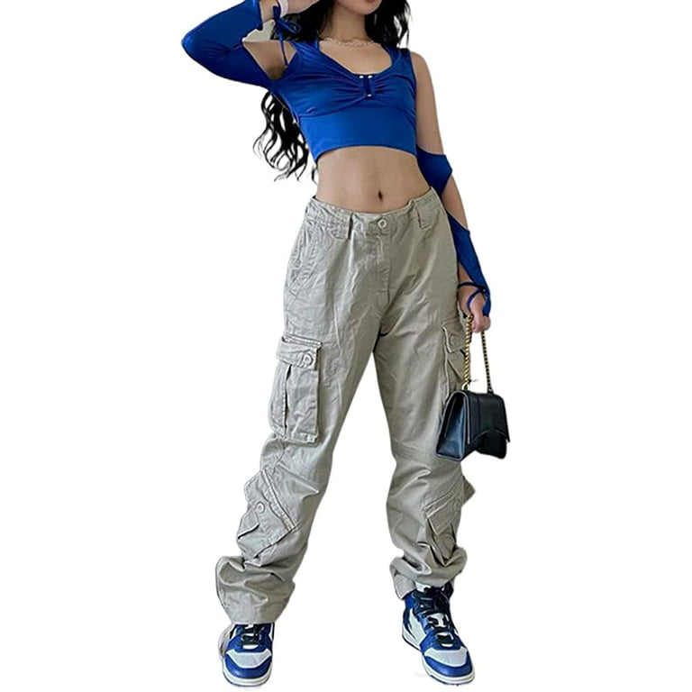 Y2k Low Waisted Jeans for Women Aesthetic Vintage Baggy Pants Wide