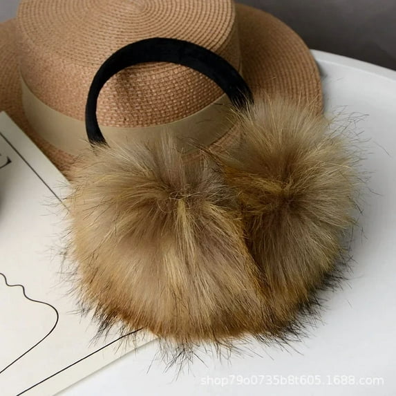 Y2k Plush Ear Muffs Earplugs Cold Protection Woman Ear Cover Korean Cute Fur Earmuffs Warm HeadphonesY2k Girl Accessories Gifts (brown)