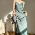 thumbnail image 1 of Y2k Satin Backless Straps Maxi Dress Summer Silk Bodycon Lace Up Female Dresses Ladies Skinny Sundress Hipster Urban Streetwear, 1 of 5