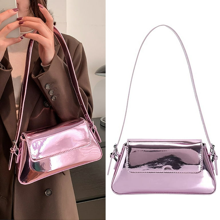 y2k high quality silver handbag, silver purse, silver shoulder bag