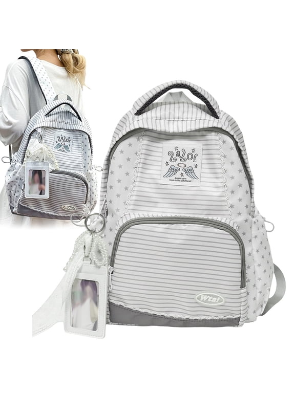 Y2k Star Backpack, Cutecore Backpack College Backpack Cute Aesthetic Bookbag Travel Backpack Lightweight Cute Daypack Novelty Kawaii Daypack