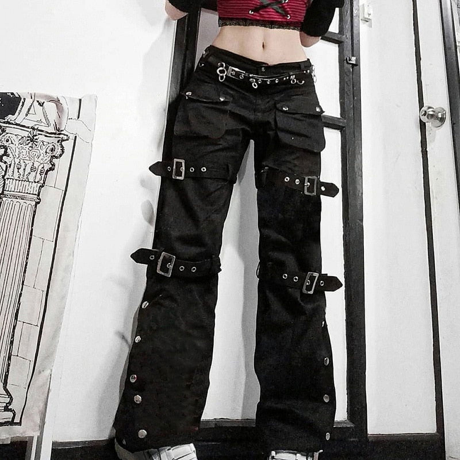 Y2k Techwear Wide Leg Cargo Pants Grunge Low Waist Baggy Jeans Cyber Women Punk Loose Pants Emo Alt Clothes Hippie Trousers Y2k Techwear Wide Leg Cargo Pants Grunge Low Waist Baggy Jeans Cyber Women Punk Loose Pants Emo Alt Clothes Hippie Trousers