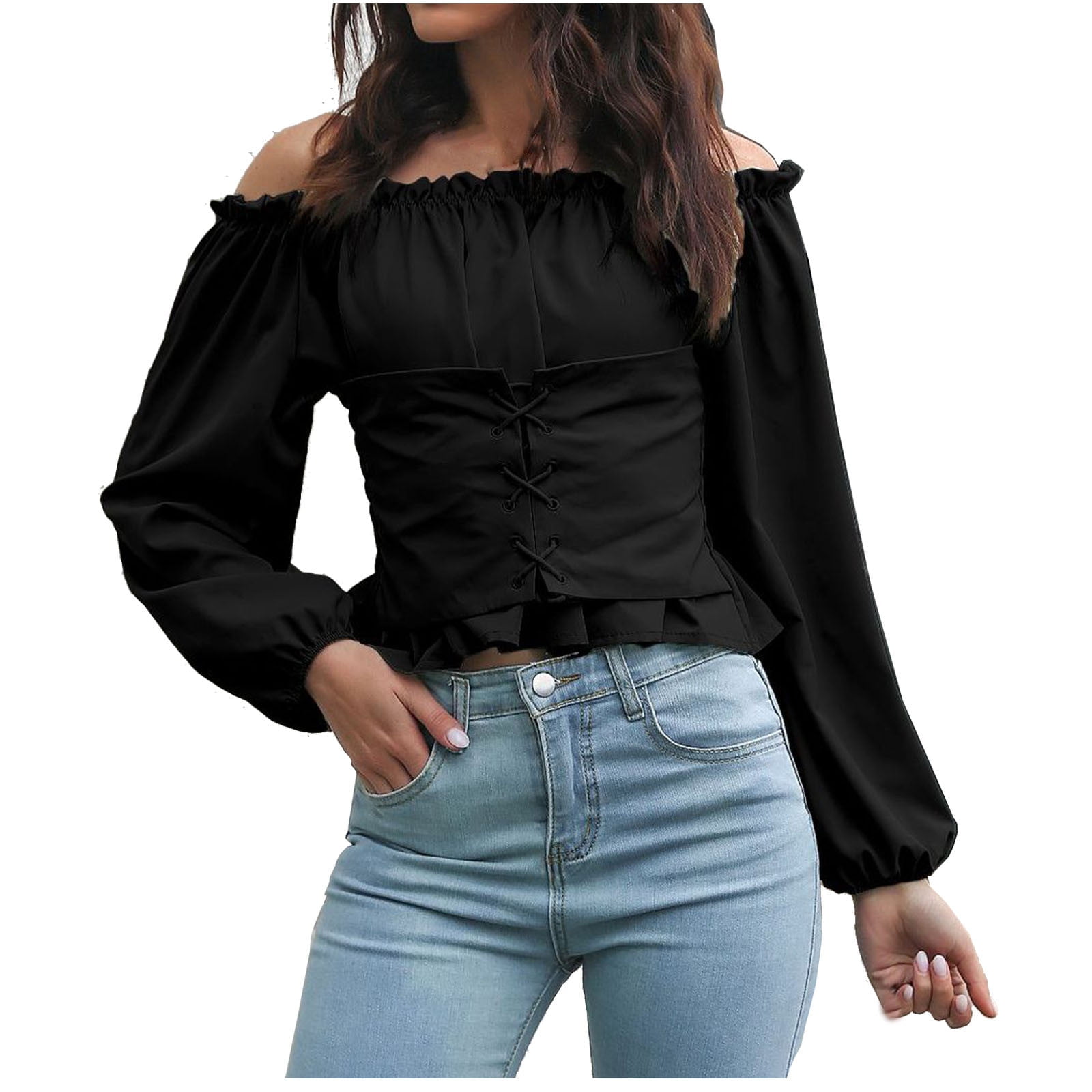 トップス goth/vintage frill l/s top 61KikxQ7xaL._SY350_QL65_.jpg