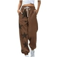 thumbnail image 1 of Y2k Wide Leg Cuffed Sweatpants for Women Casual Graphic Drawstring Printed Sweat Pants Stretch Loose Joggers, 1 of 5