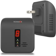 Techamor Natural Propane Gas Detector, Black, LED, Wall-Mounted, 1 Piece