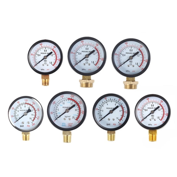 Y60 0-1.6Mpa 0-230Psi Pool Filter Water Pressure Dial Hydraulic Pressure Gauge Meter Manometer G1/4 Thread Dial Digital Display F Smile Home