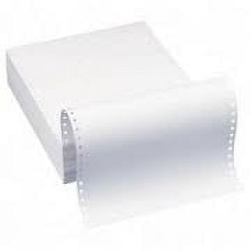Y80 10 5/8 x 8.5 In. -1-Part White 15# Bond Forms w. 1/2 In. Green Bars & No Perfs